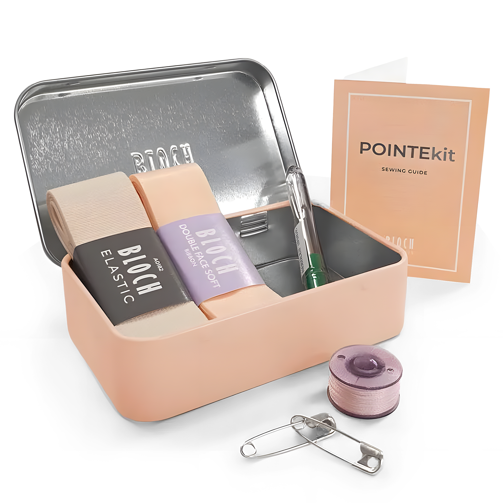 Bloch A0524 Classic Ribbon Kit Pink Naeh Set Fuer Spitzenschuhe Rosa 01