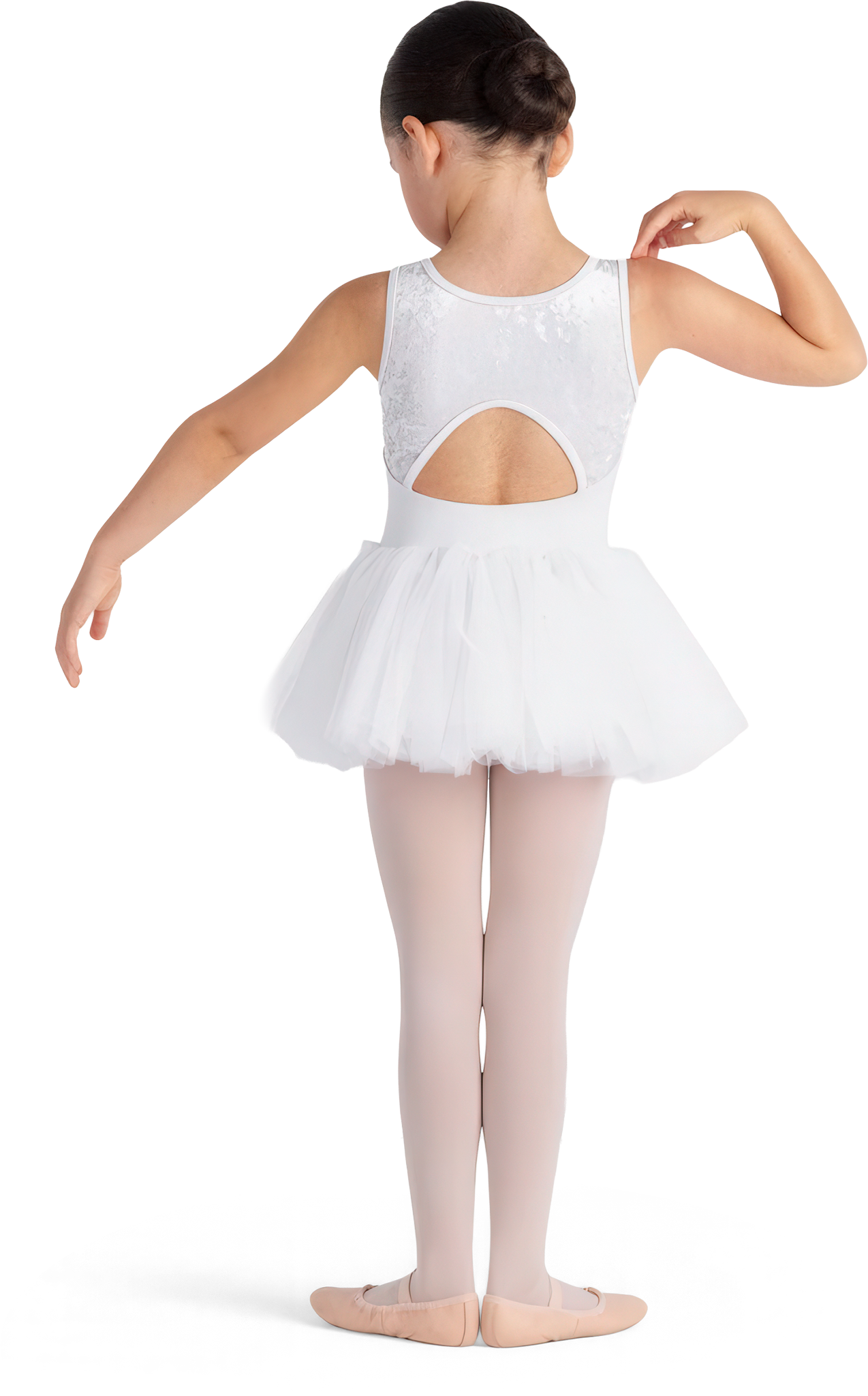 Bloch Callie Cl5635 White Weisses Ballett Tutu Fuer Maedchen Samt Details 122950 02