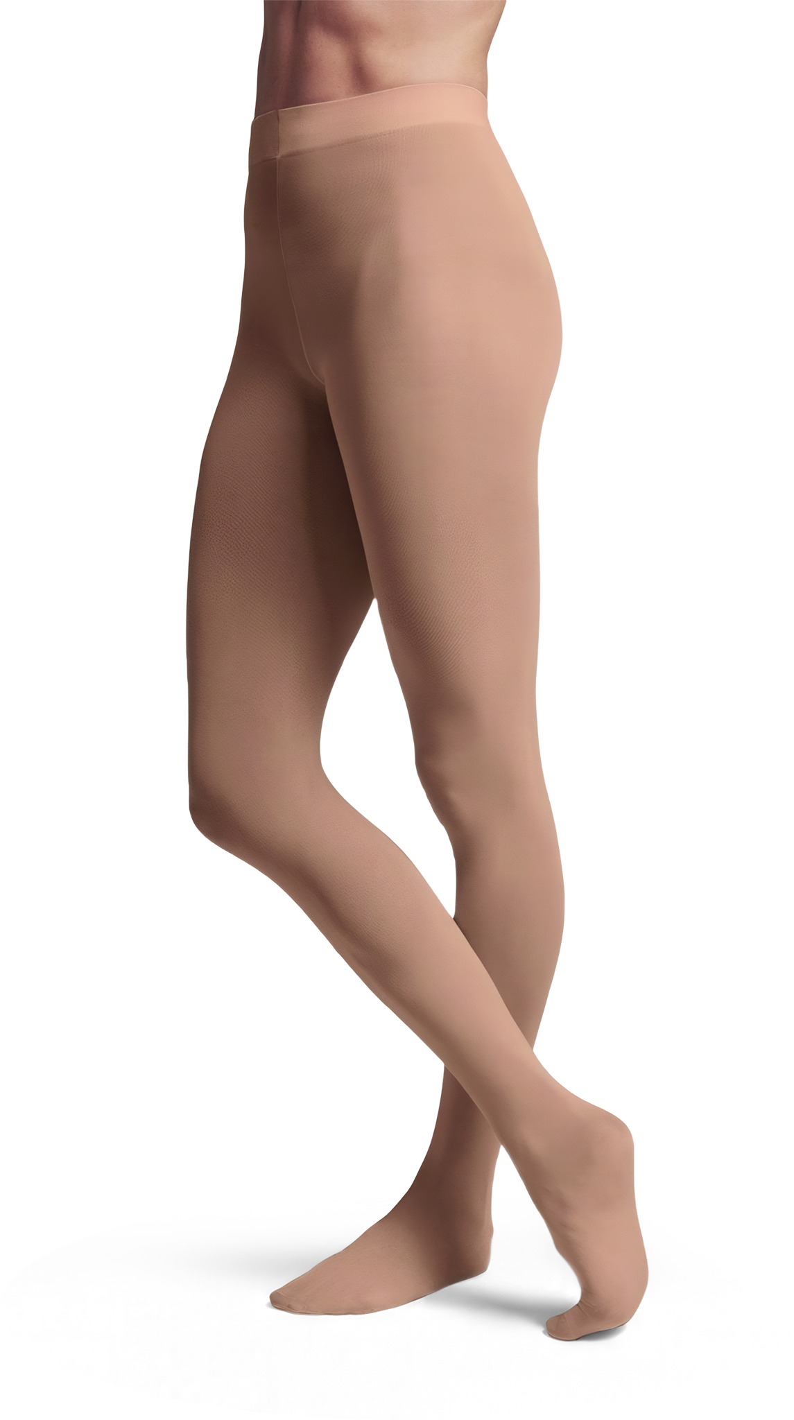 Bloch Contoursoft T0981l Tan Ballettstrumpfhose Mit Fuss Mittlerer Braunton 51017 01