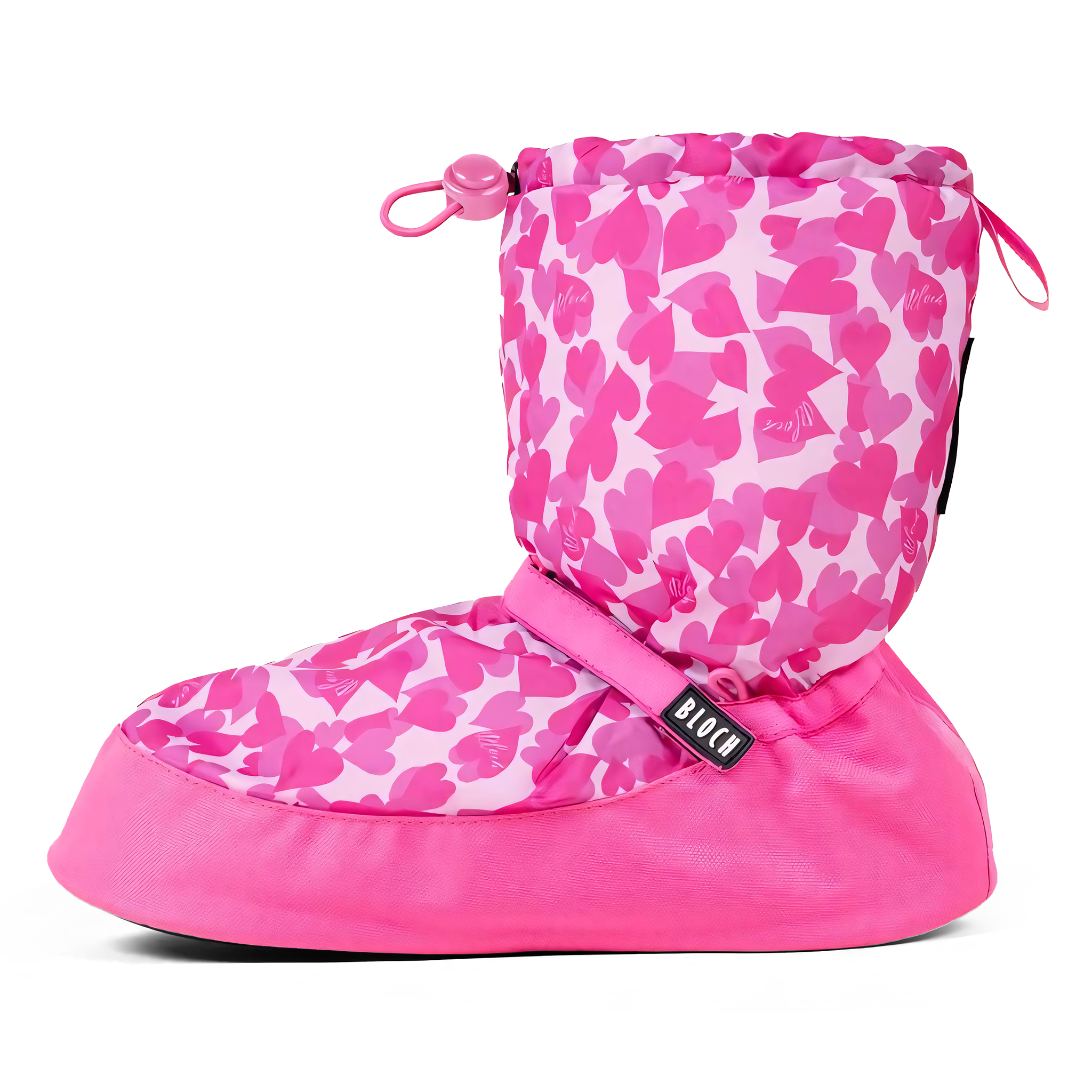 Bloch Im009bp Pink Hearts Aufwaermschuh Fuers Ballett Rosa Herz Print 01