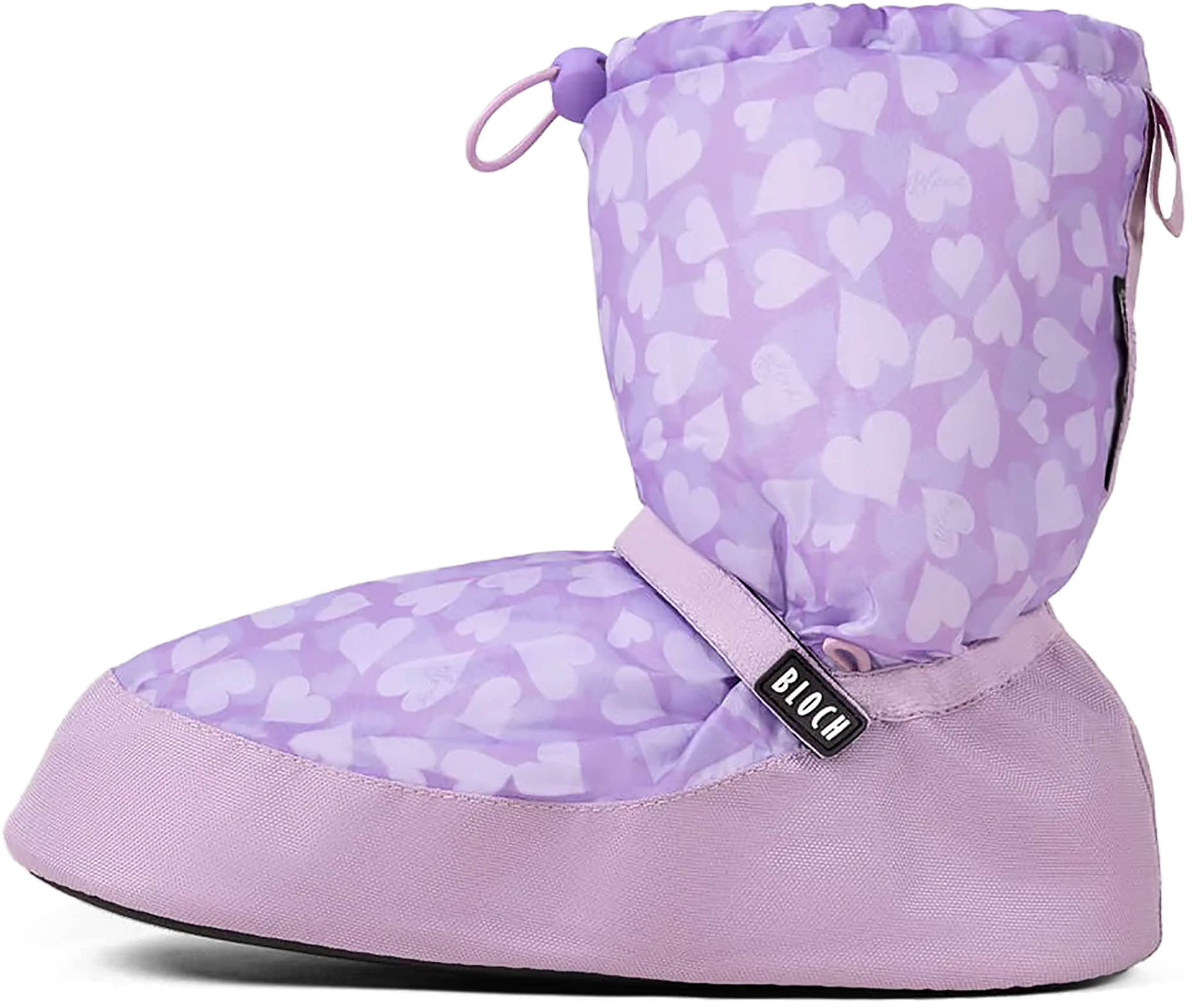 Bloch Im009kbp Lilac Hearts Ballett Waermestiefel Kindergroessen Lila Herz Print 01