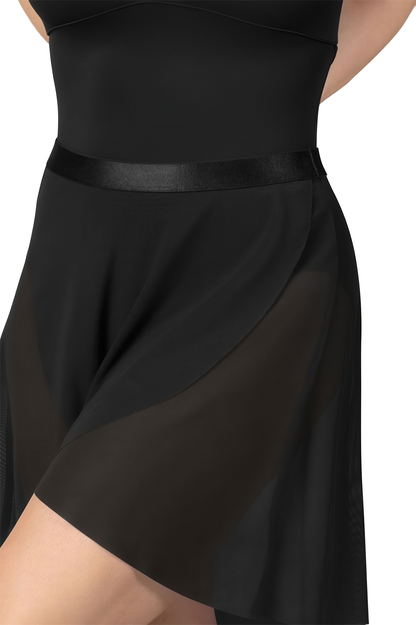 Bloch Ladies Majesty Wrap Skirt Ms166 Black Langer Ballett Wickelrock Schwarz 03