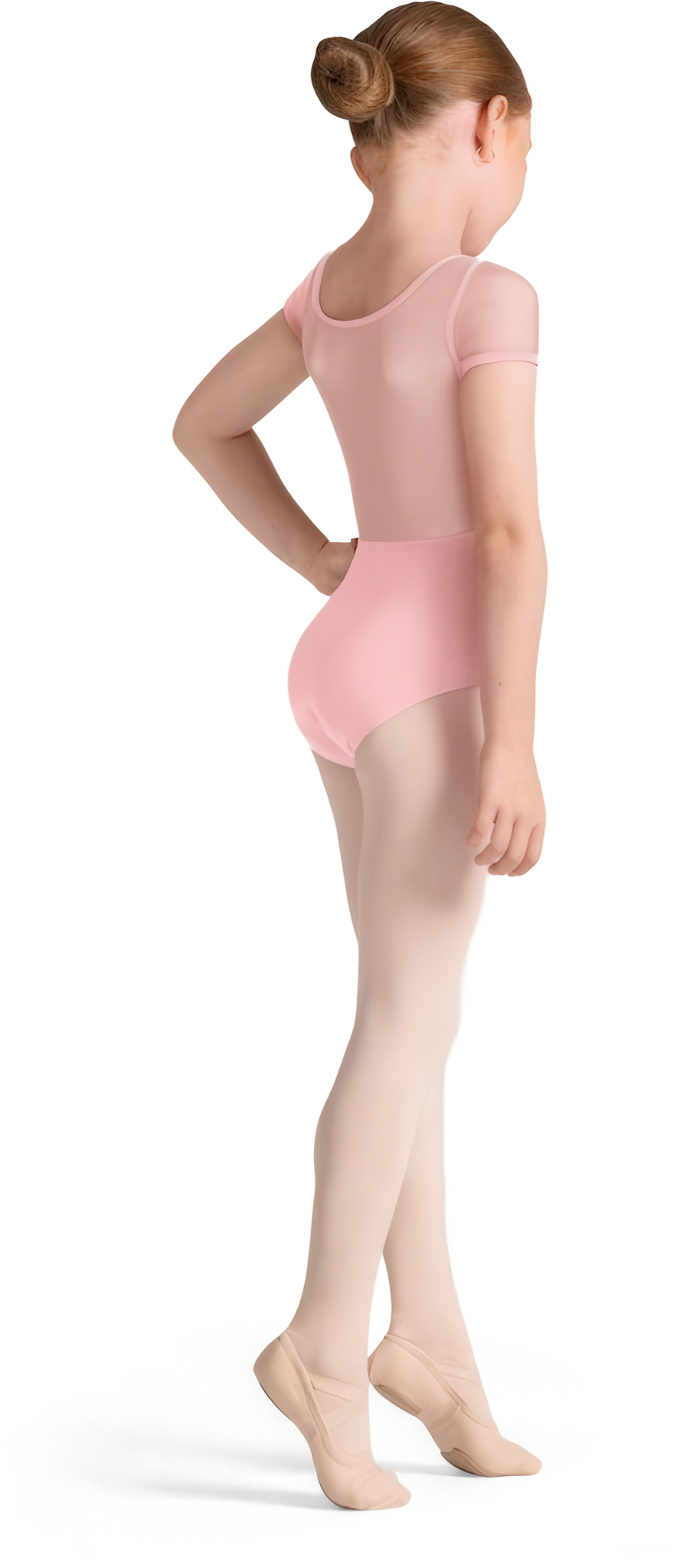 Bloch Logan Cap Sleeve Leotard Cl20009 Candy Pink Rosa Kurzarm Ballettanzug Fuer Maedchen Blumendruck 111188 02