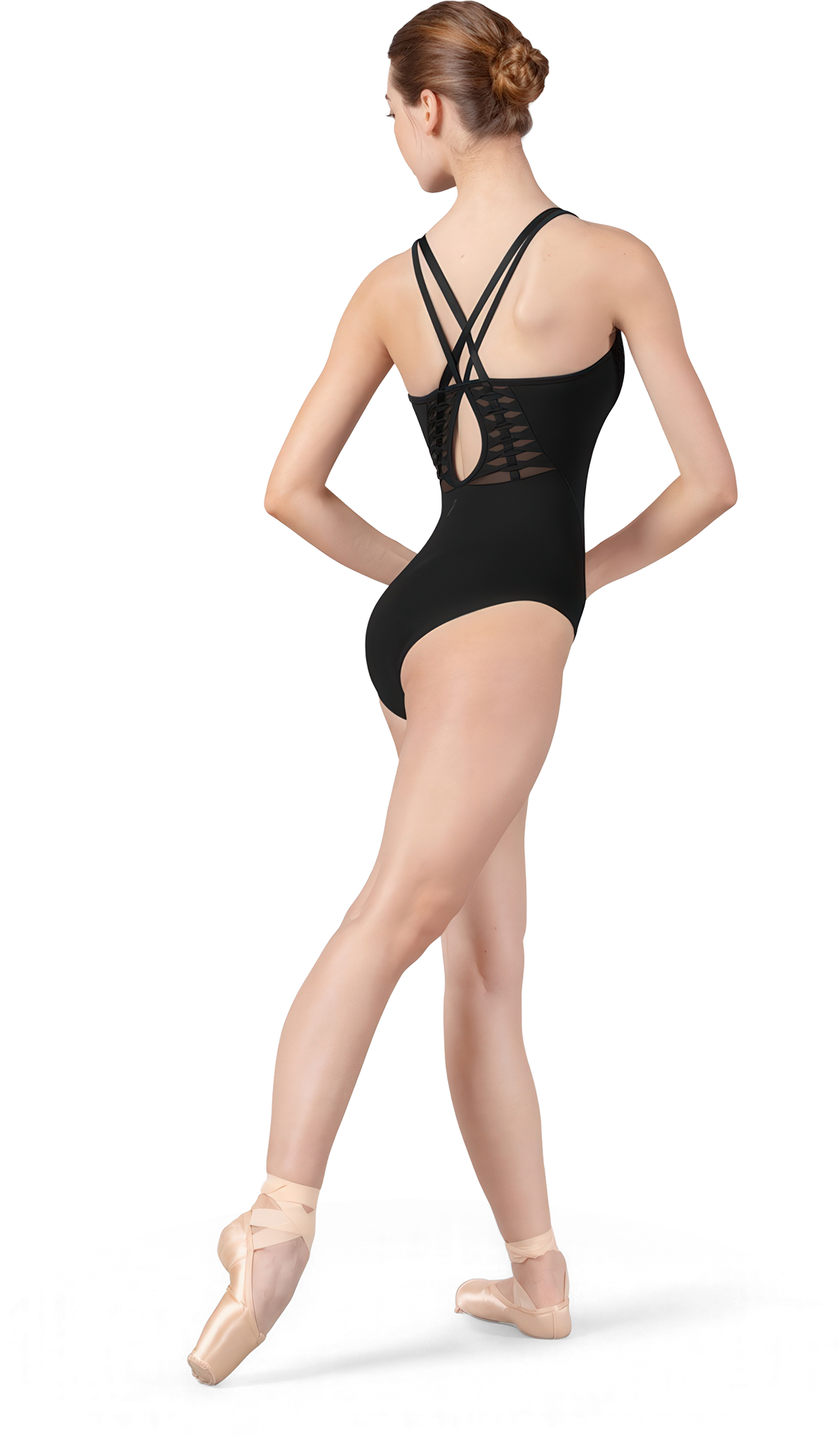 Bloch Lucey Ladies Cross Back Leotard L5287 Black Schwarzes Damen Ballett Trikot Doppelte Kreuztraeger 01