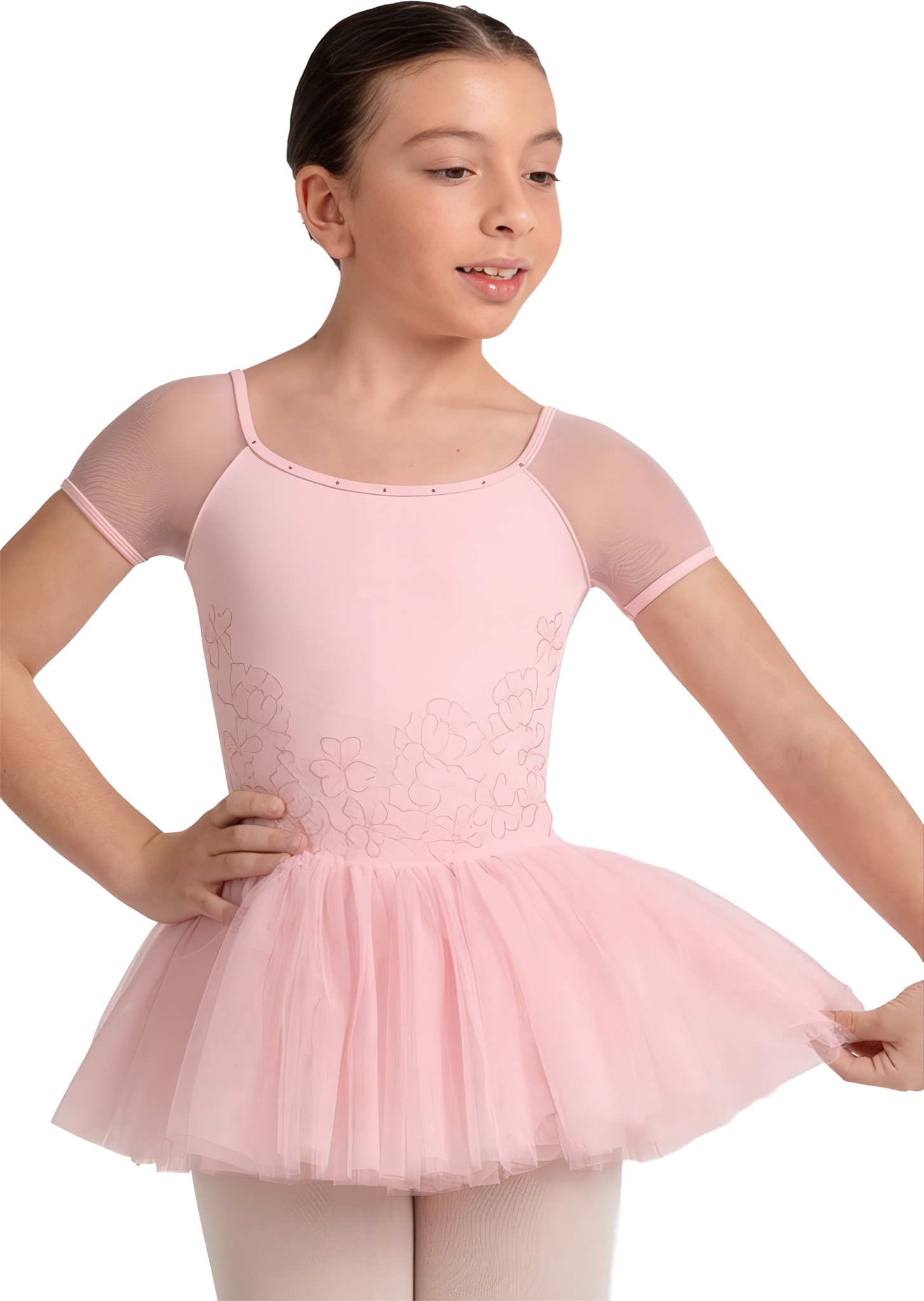 Bloch Lucy Cl 20002 Candy Pink Blumenbesticktes Kinder Tutu Rosa 110728 02