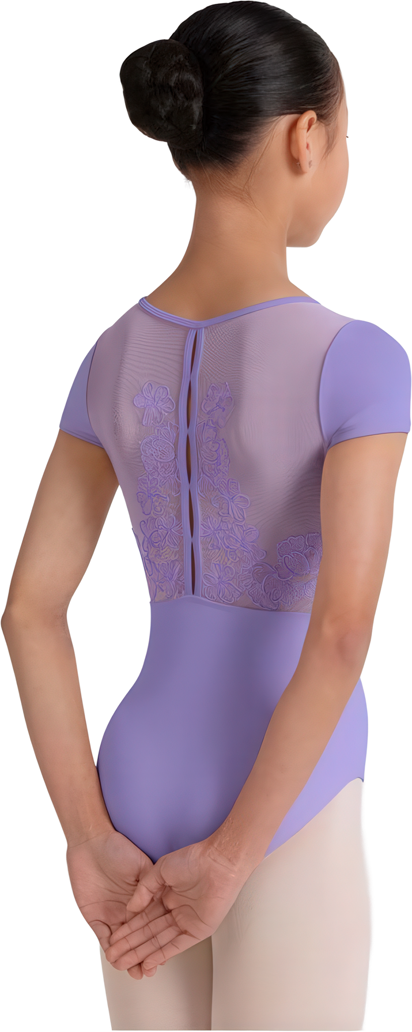 Bloch Mei Cl20003 Lilac Lila Kinder Balletttrikot Mit Mesh Ruecken Und Blumenstickerei 111840 01