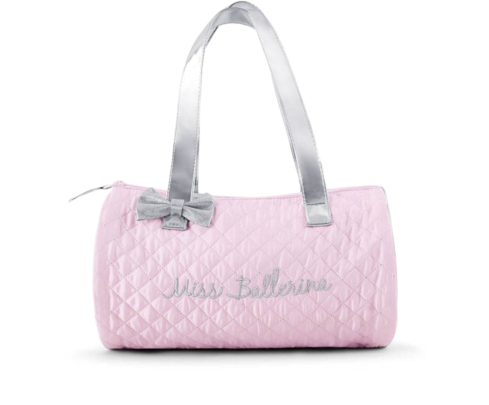 Bloch Miss Ballerina Dance Bag A6193 Candy Gesteppte Maedchen Tanztasche Rosa Und Silber 124234 01 1