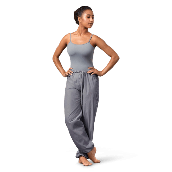 Bloch P5502 Steel Ripstop Lange Ballett Schwitzhose Grau 01
