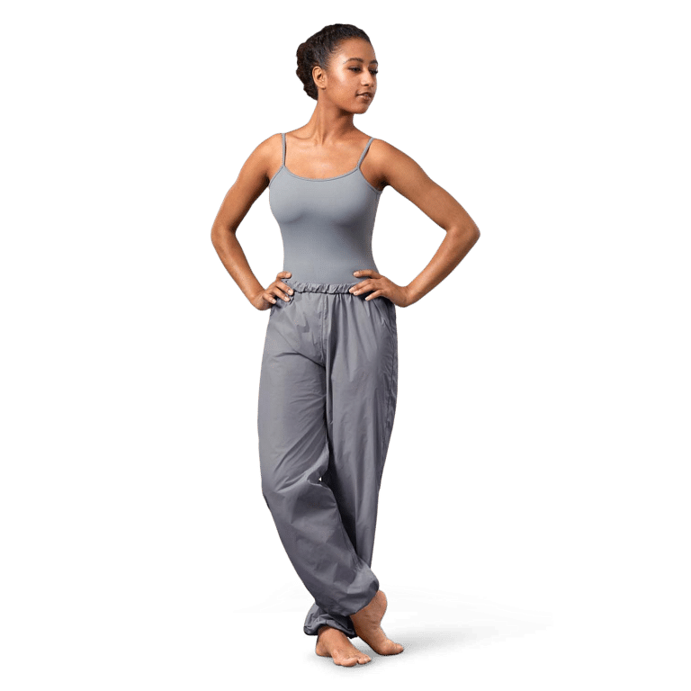 Bloch P5502 Steel Ripstop Lange Ballett Schwitzhose Grau 01