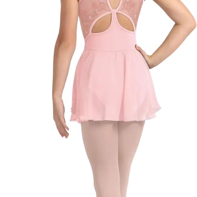Bloch Poppy Cl4217 Candy Pink Rosa Ballettkleid Fuer Maedchen Stickerei Am Ruecken 02