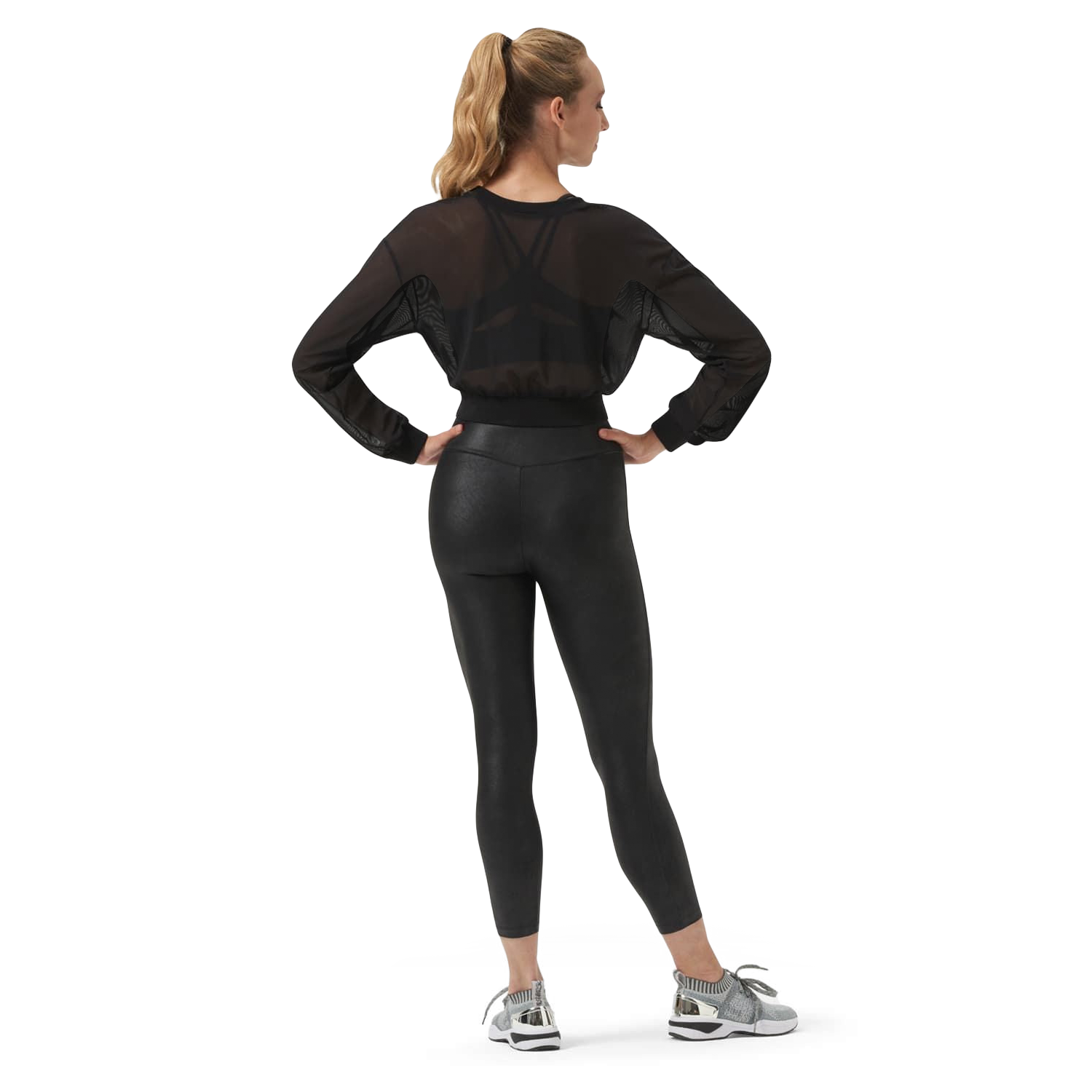 Bloch Remi Z0549 Black Langarm Tanz Shirt Aus Mesh Schwarz 02