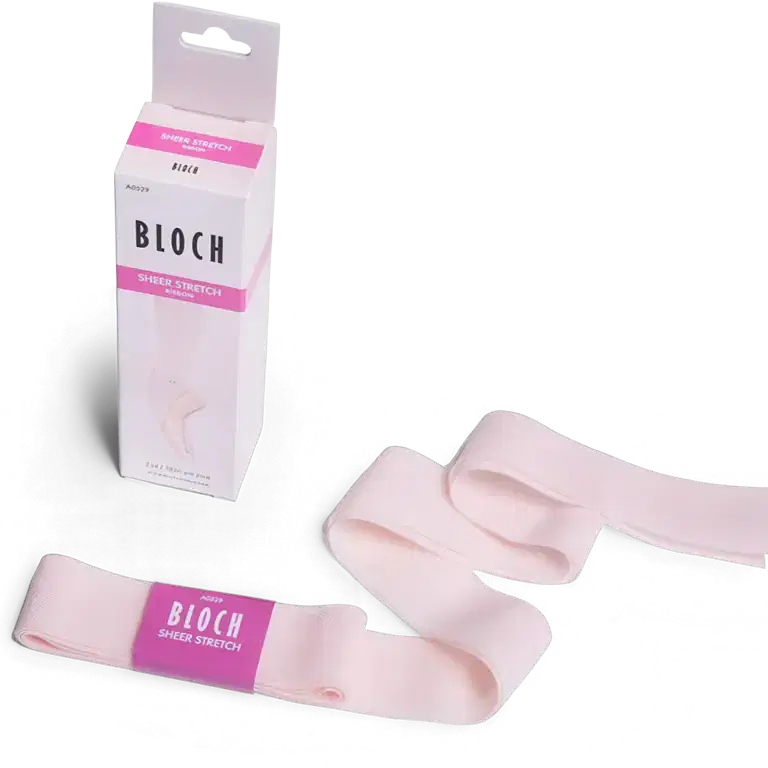 Bloch Sheer Stretch Pointe Ribbon A0529 Transparentes Elastisches Spitzenschuhband 01