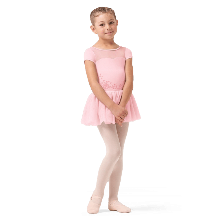 Bloch Tansie Cl0502 Candy Pink Rosa Maedchen Tutu Mit Rosenmuster 01