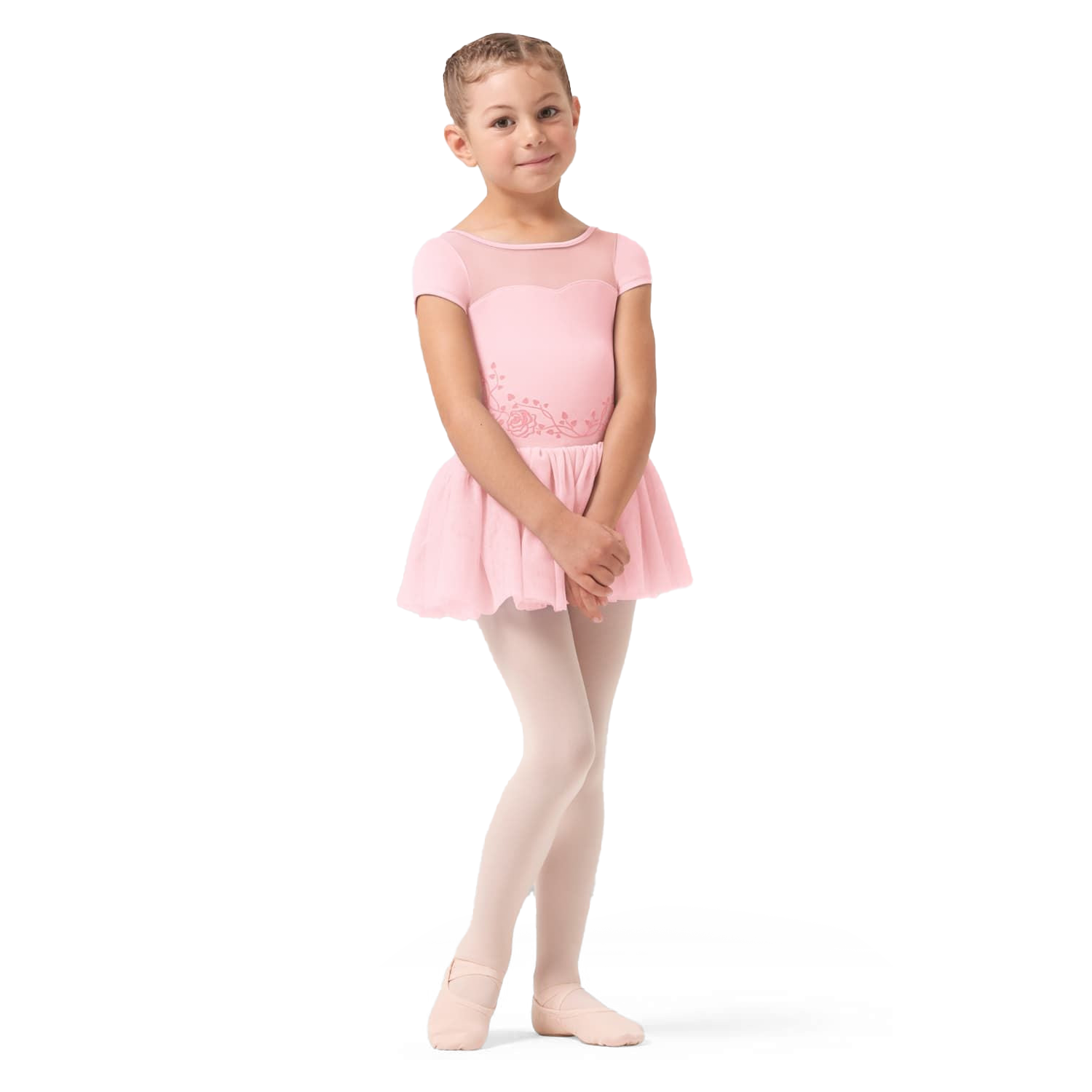 Bloch Tansie Cl0502 Candy Pink Rosa Maedchen Tutu Mit Rosenmuster 01