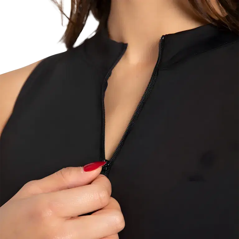 Capezio Cest La Vie La Belle 12153w Black Stehkragen Tanztrikot Mit Reissverschluss Schwarz 03