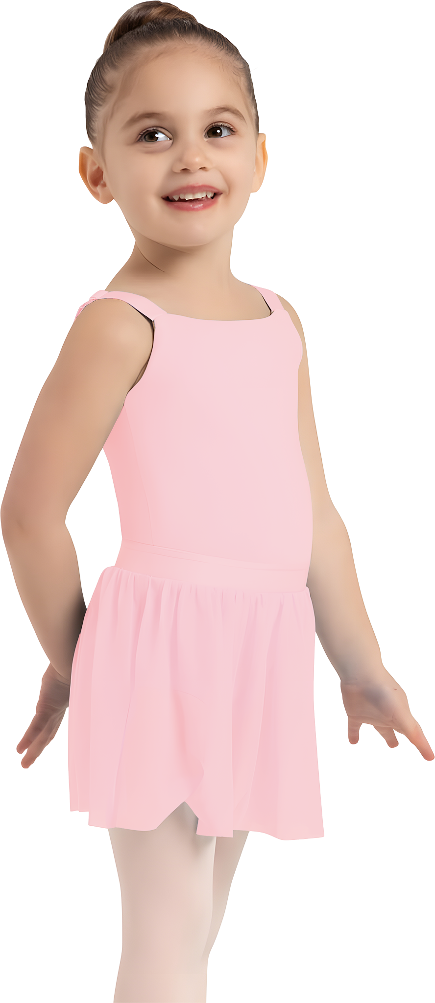 Capezio Cloud Nine Dreamy Dress 12164c Pink Tank Ballettkleid Fuer Maedchen Mit Rueckenraffung Rosa 01