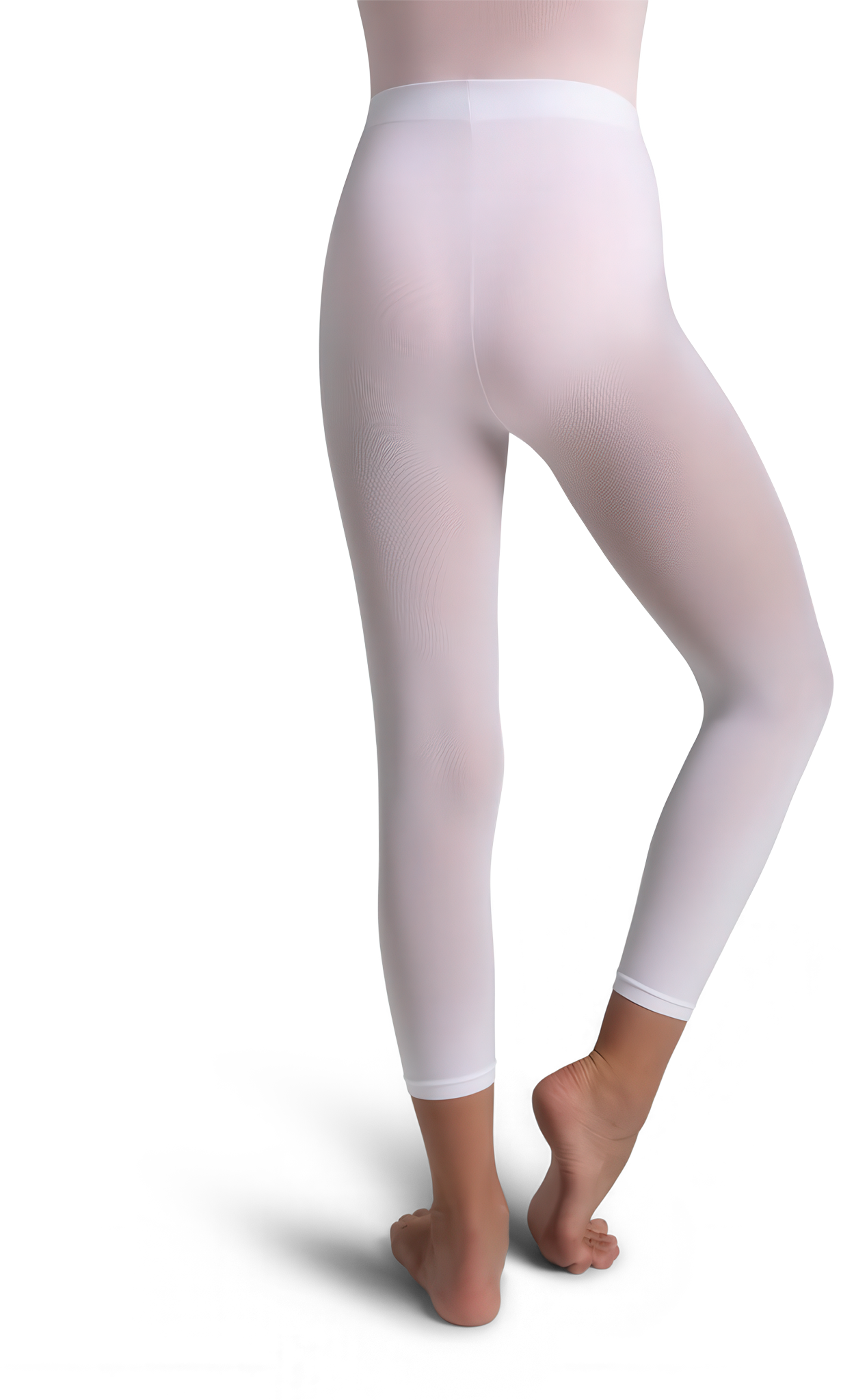 Capezio Essentials Footless Tights V1885c White Kinder Ballettstrumpfhose Fusslos Weiss 114748 02