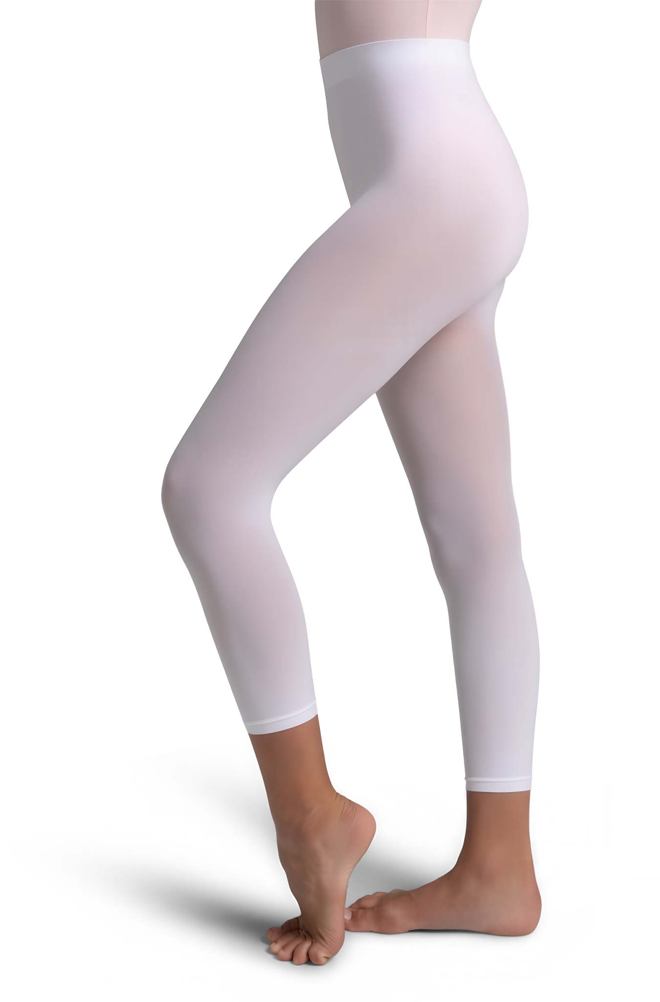 Capezio Essentials Footless Tights V1885c White Kinder Ballettstrumpfhose Fusslos Weiss 114748 03