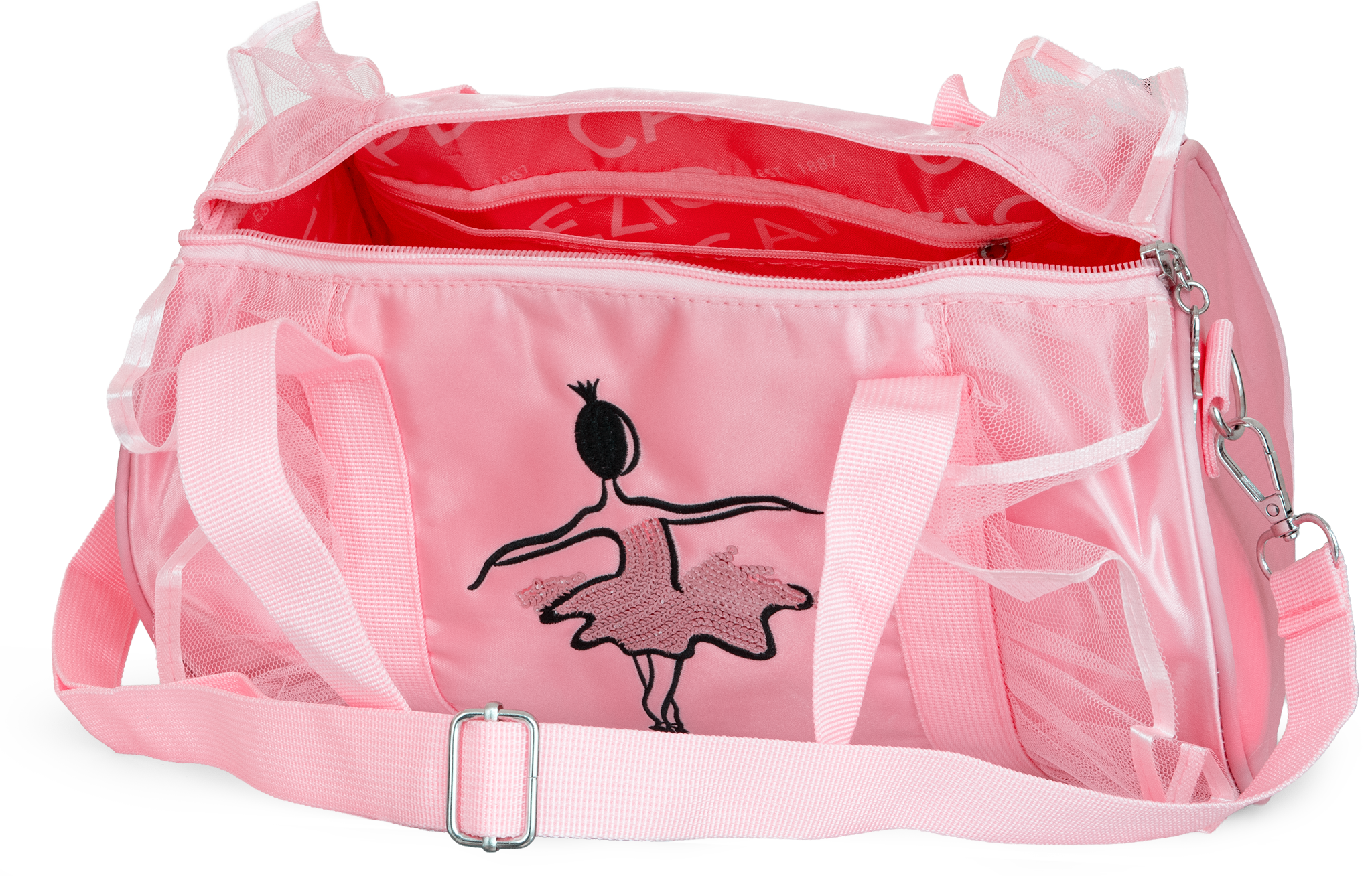 Capezio Sequin Ballerina Barrel Bag B281 Pink Rosa Ballett Tasche Mit Pailletten 64249 03