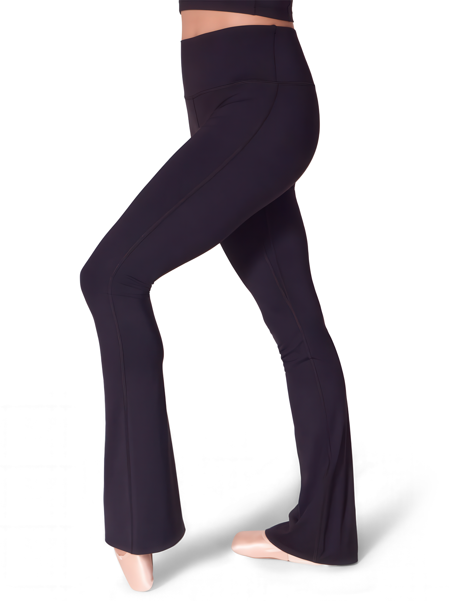 Capezio Soft Elegance Flare Leggings El112w Black Schwarze Jazzhose Mit Breiten Bund 109907 03