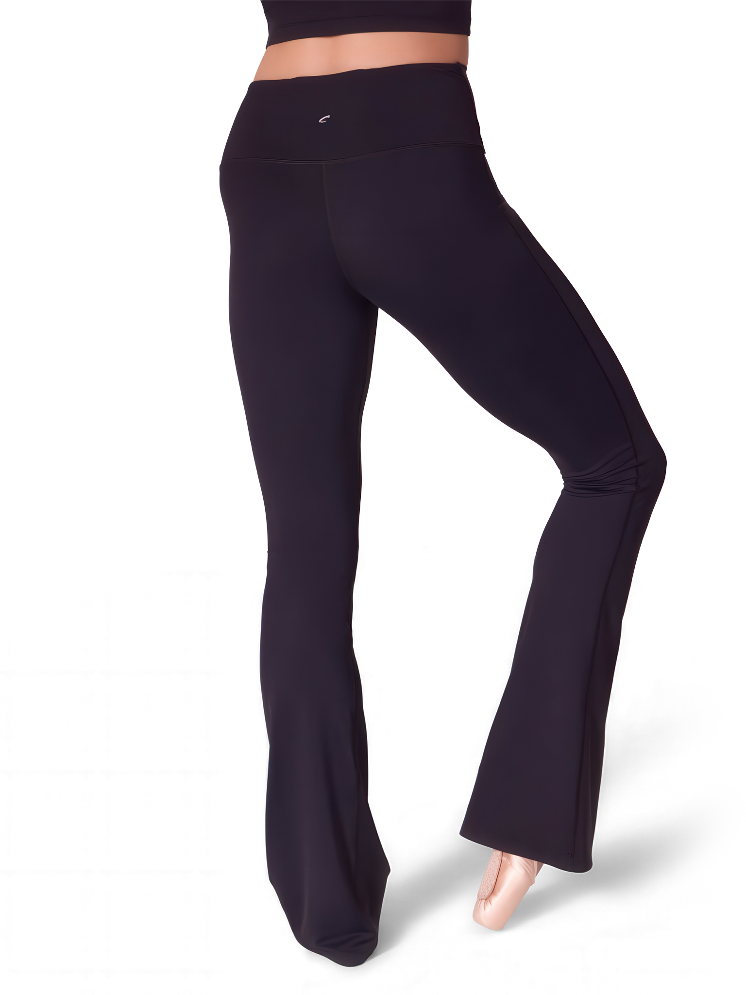 Capezio Soft Elegance Flare Leggings El112w Black Schwarze Jazzhose Mit Breiten Bund 109907 04