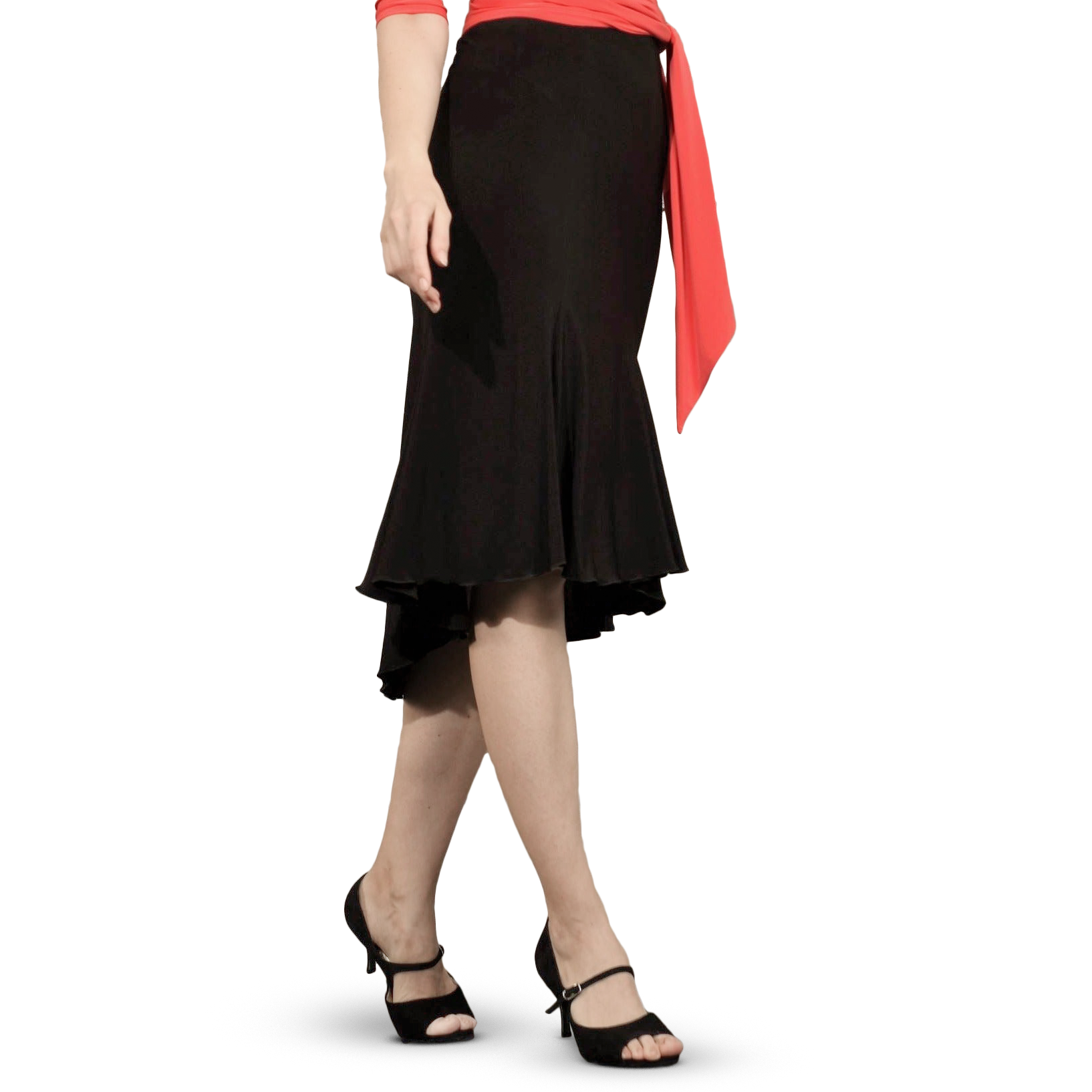 Dance Everywear Naina Sm7017 Black Knielanger Bahnen Tanzrock Schwarz 01