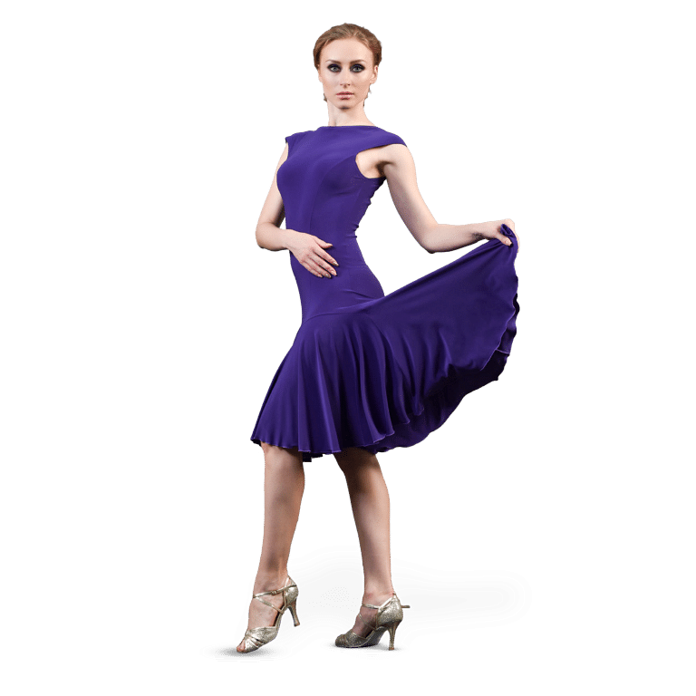 Dance Everywear Rosario Sm8009 Byzantine Purple Tanzkleid Mit Godets Violett 00