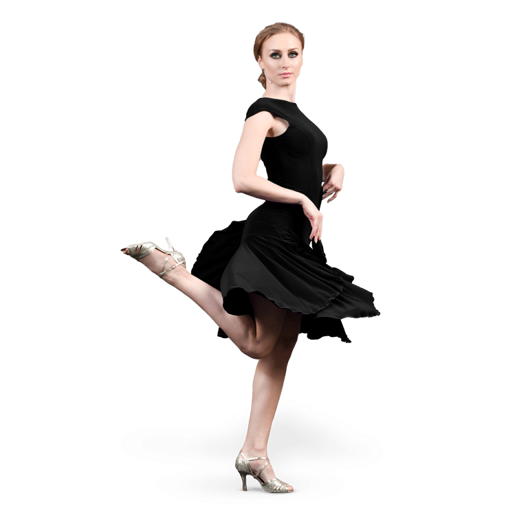 Dance Everywear Rosario Sm8009 Jet Black Knielanges Godet Tanzkleid Schwarz 01