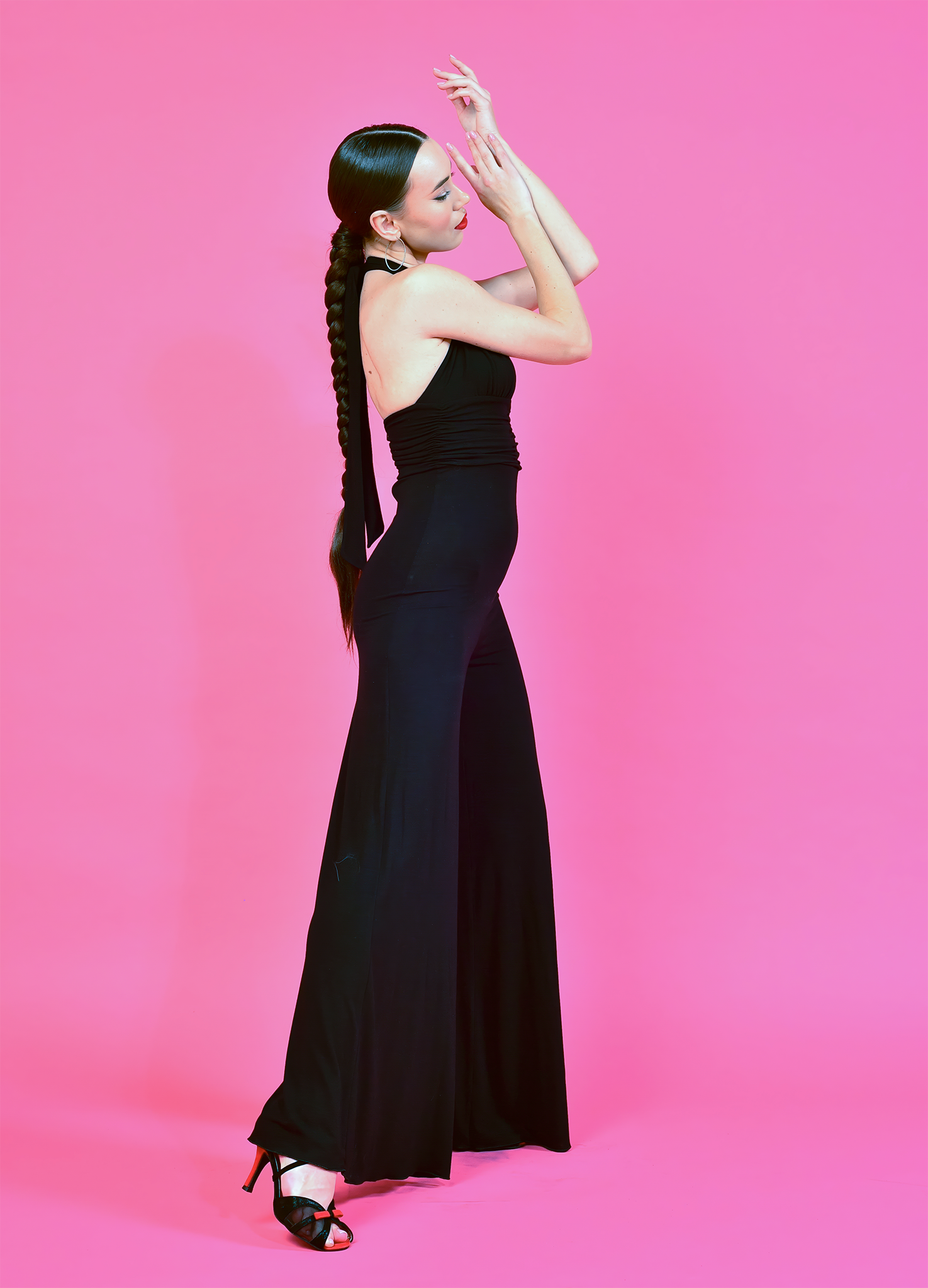 Danceeverywear Malena Sm5555 Black Schwarzer Hosenanzug Mit Weitem Bein 106431 04