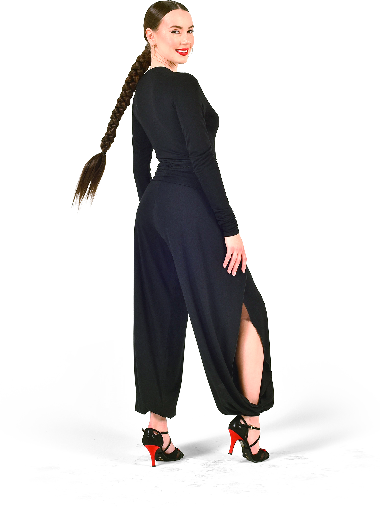 Danceeverywear Shanti Sm5808 Black Schwarze Tanzhose Mit Seitenschlitzen 106435 03