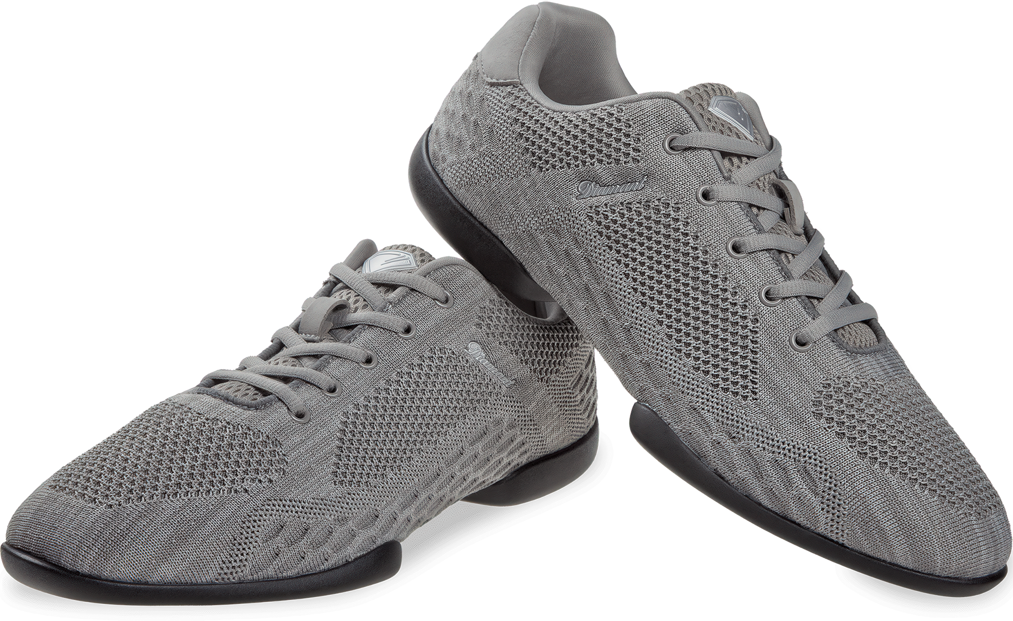 Diamant Tune 213 503 398 Silbergrau Meliert Gestrickter Tanzsneaker Unisex Vegan 03