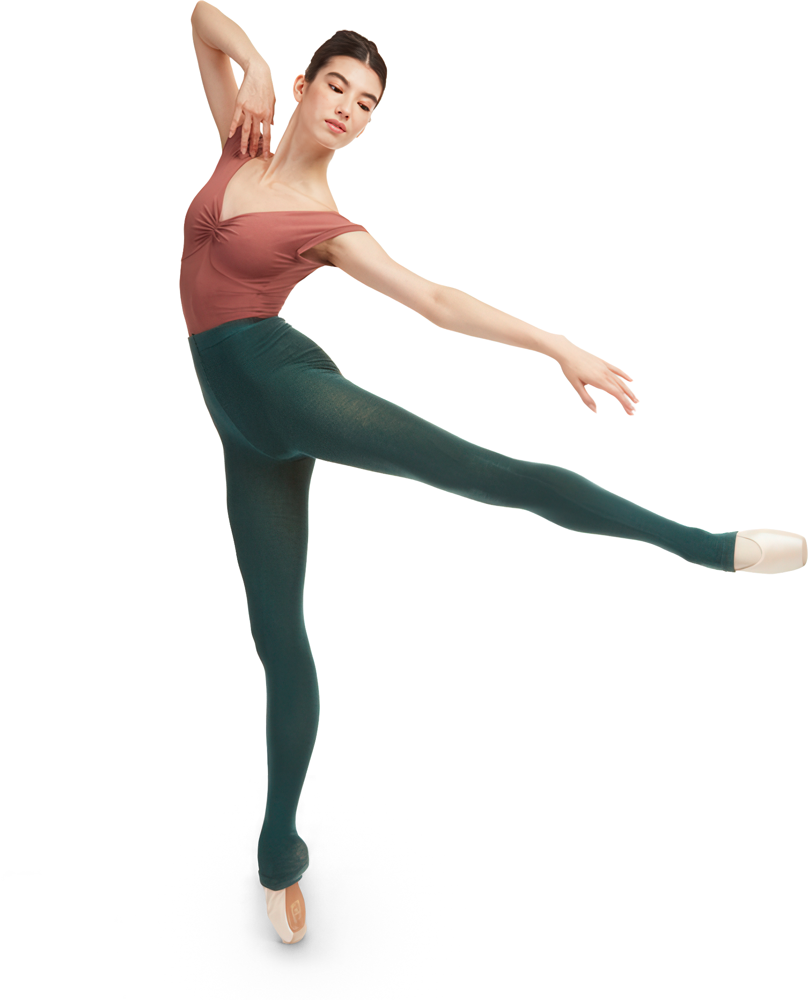 Gaynor Minden Sweater Tights At 104 Forest Warme Fusslose Ballettstrumpfhose Gruen 50682 01