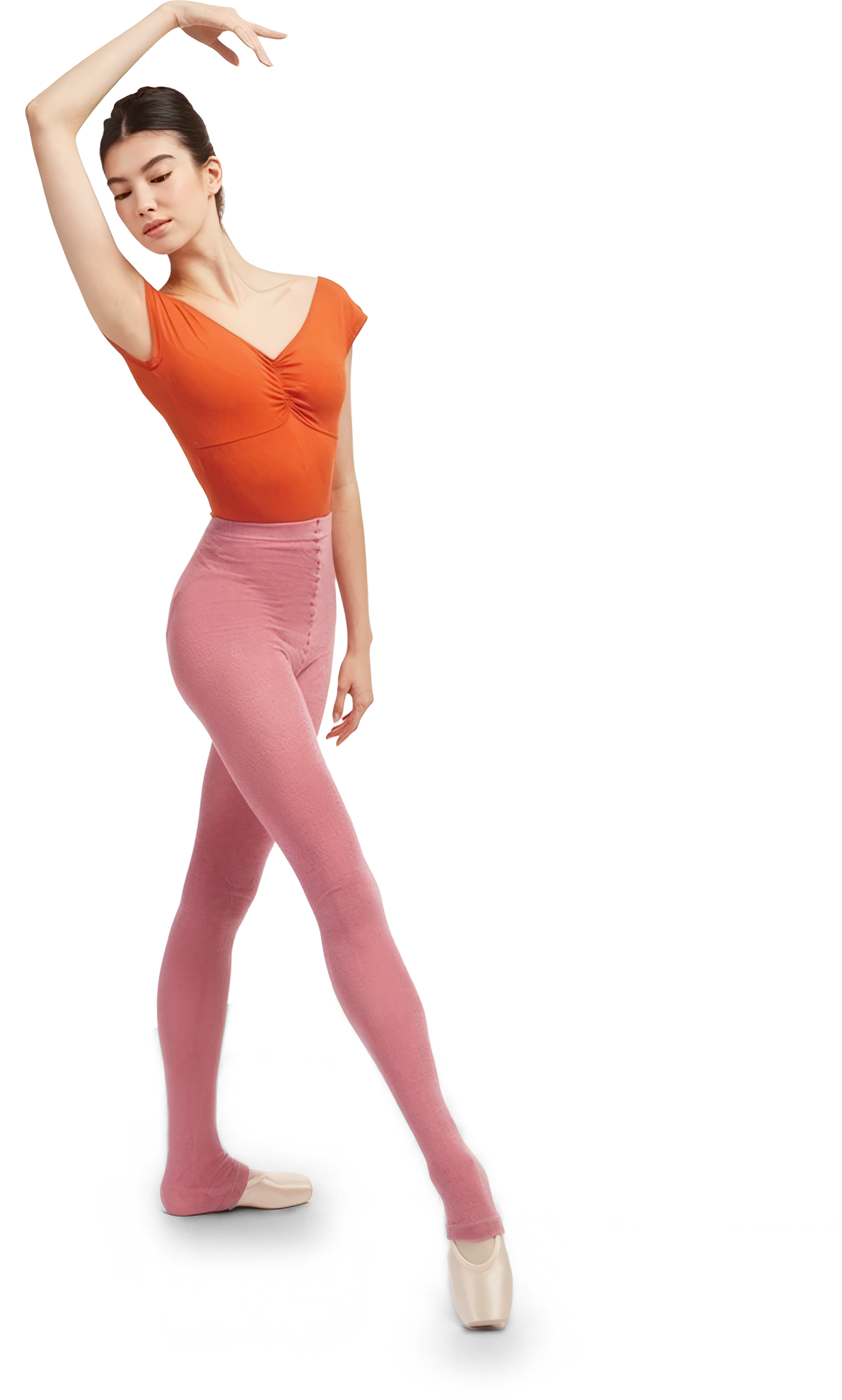 Gaynor Minden Sweater Tights At 104 Rose Fusslose Waermende Ballettstrumpfhose Rosa 74375 01