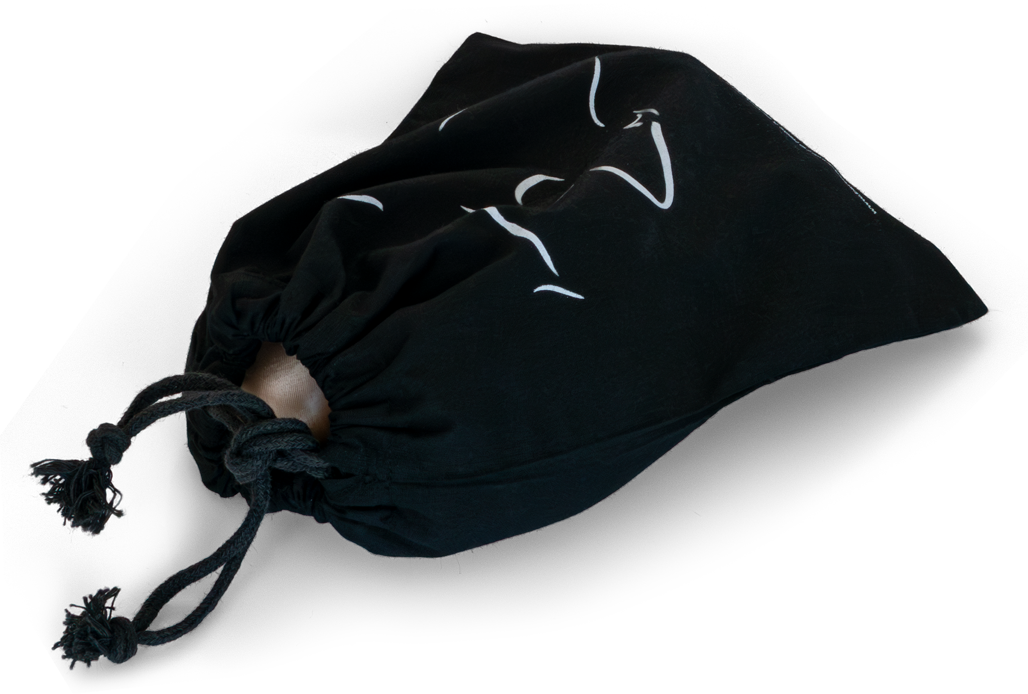 Heike Bartsch Spitzenschuhbeutel Canvas Schwarz Fuer Ein Paar Spitzenschuhe Mit Druck 121617 02