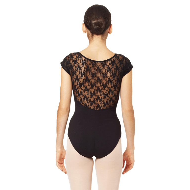 Intermezzo 31125 Black Schwarzer Spitzenbody Ballett Cap Sleeves 06