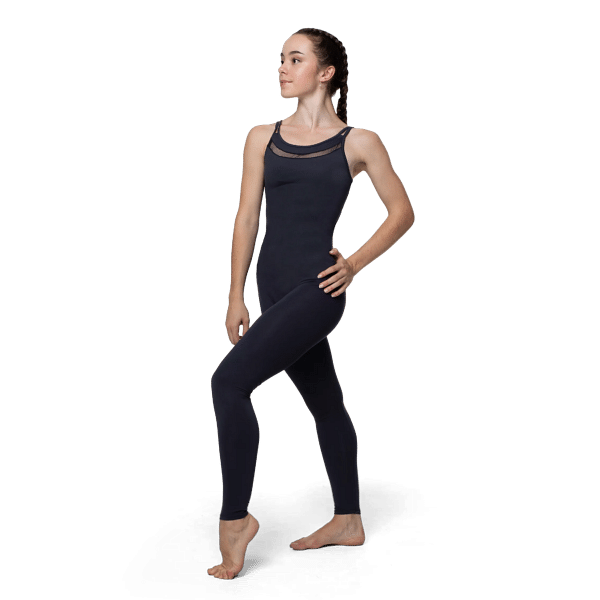 Intermezzo 4689 Black Tank Unitard Mit Mesh Einsätzen 01