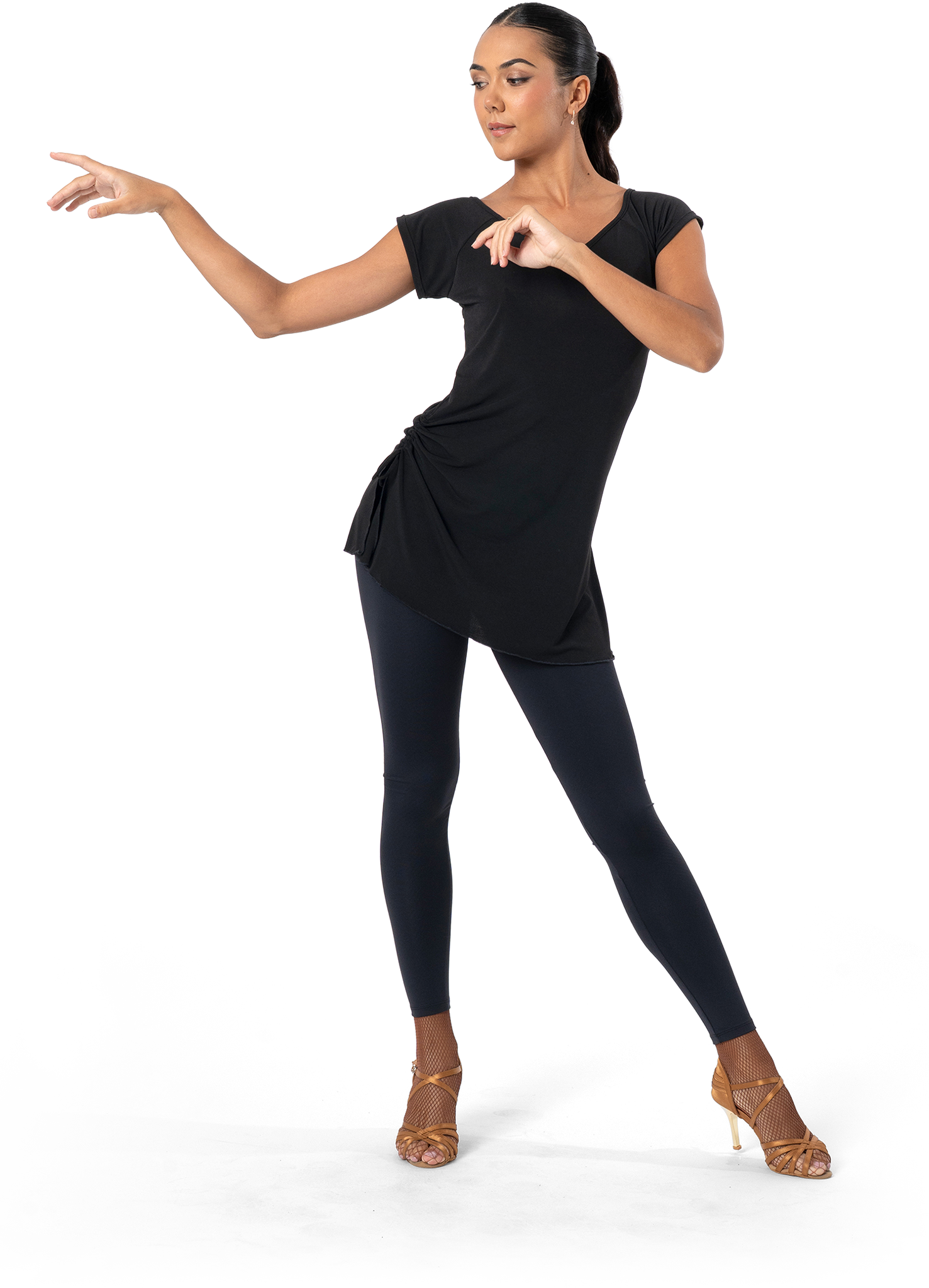 Intermezzo Hortensia 6669 Black Schwarzes Long Shirt Zum Tanzen 122141 01