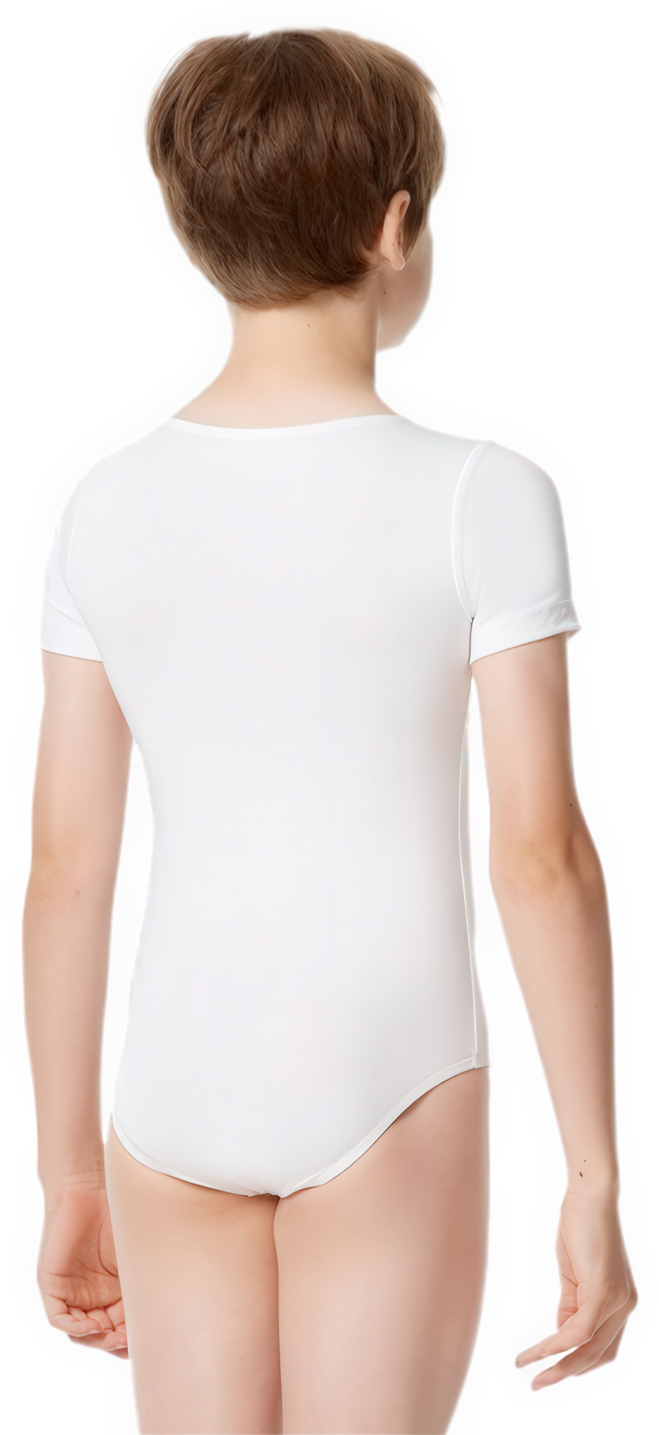 Lulli Ron Cal172b White Weisses Ballett Trikot Fuer Jungen Kurzarm 10185 02
