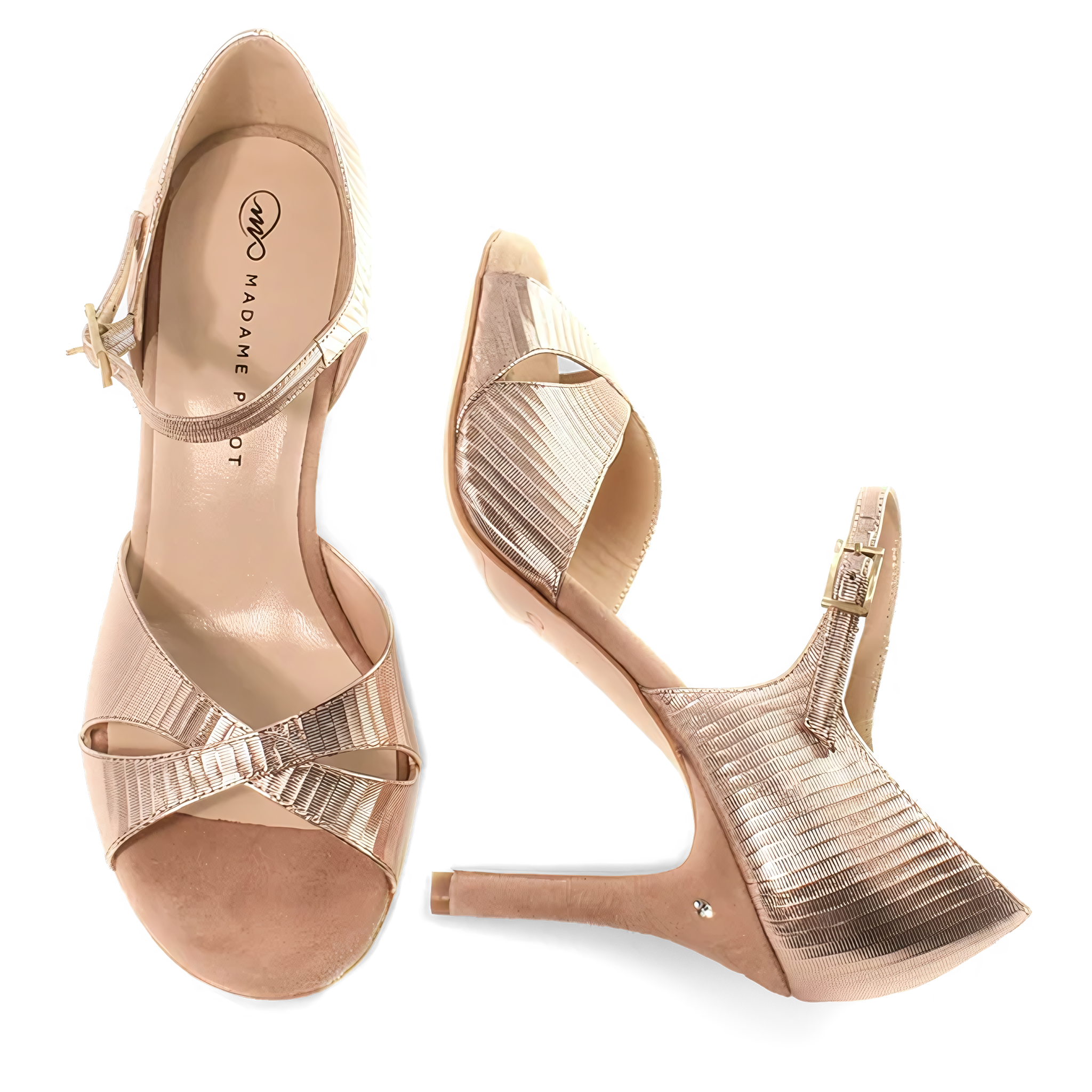 Madame Pivot Michelle Tanzsandale Kupfer Metallic 02