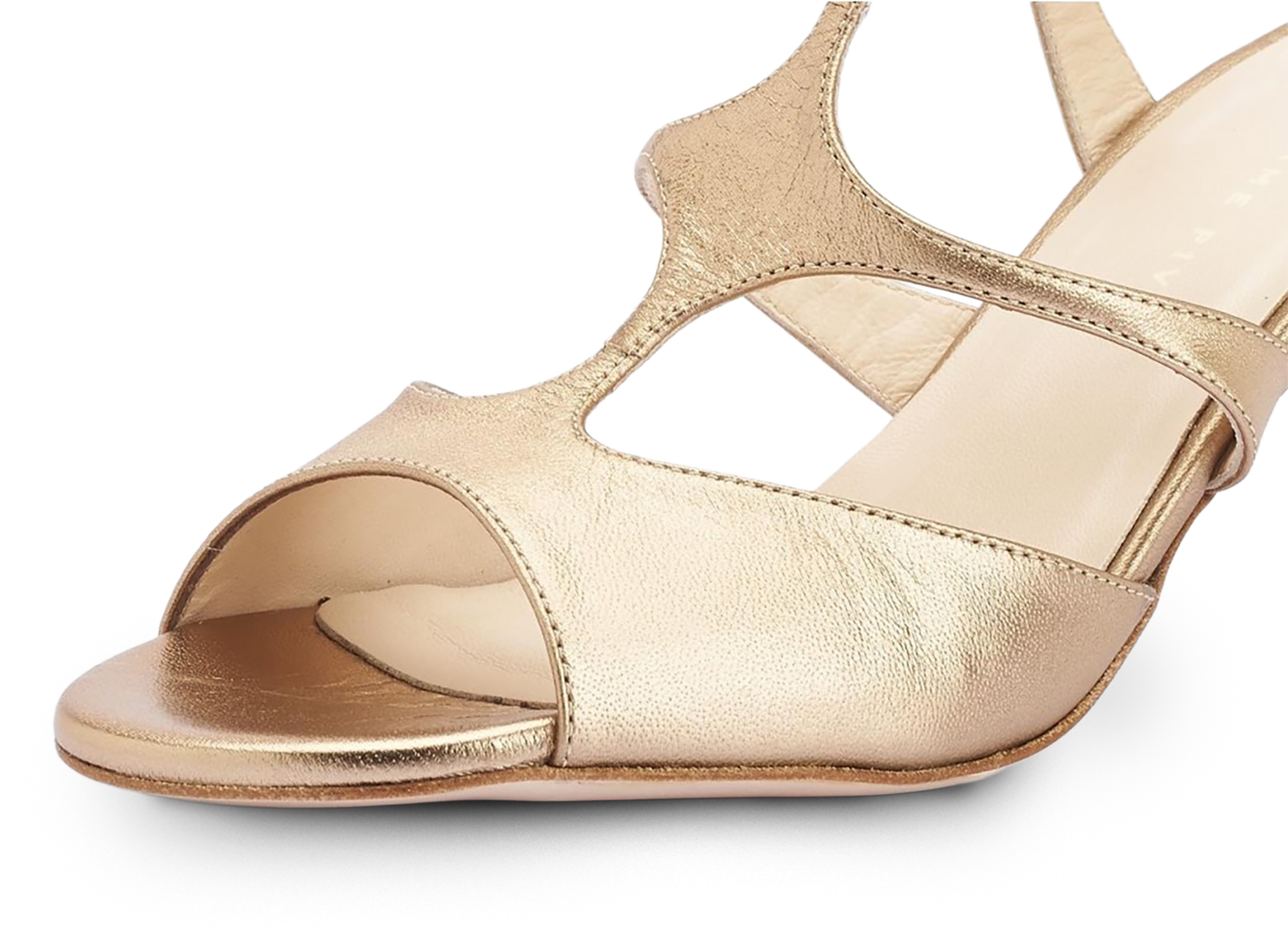 Madame Pivot Penelope Golden Dove Lam Leather Tanz Sandale Mit Glattledersohle Gold 48984 05
