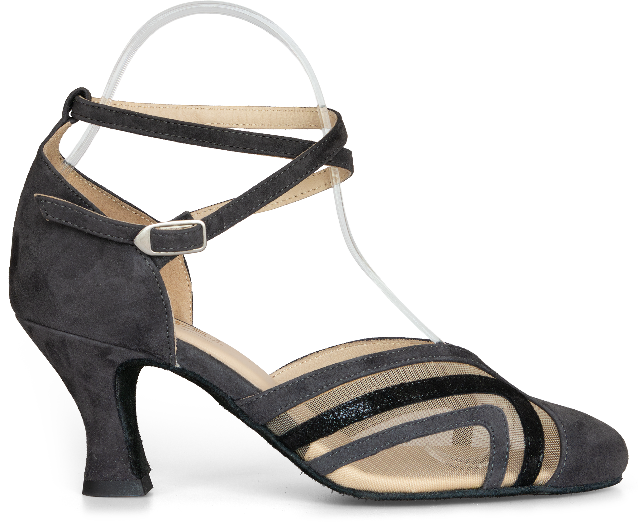 Merlet Cholia3 Cendre Noir Geschlossener Tanzschuh Dunkelgrau 121619 1