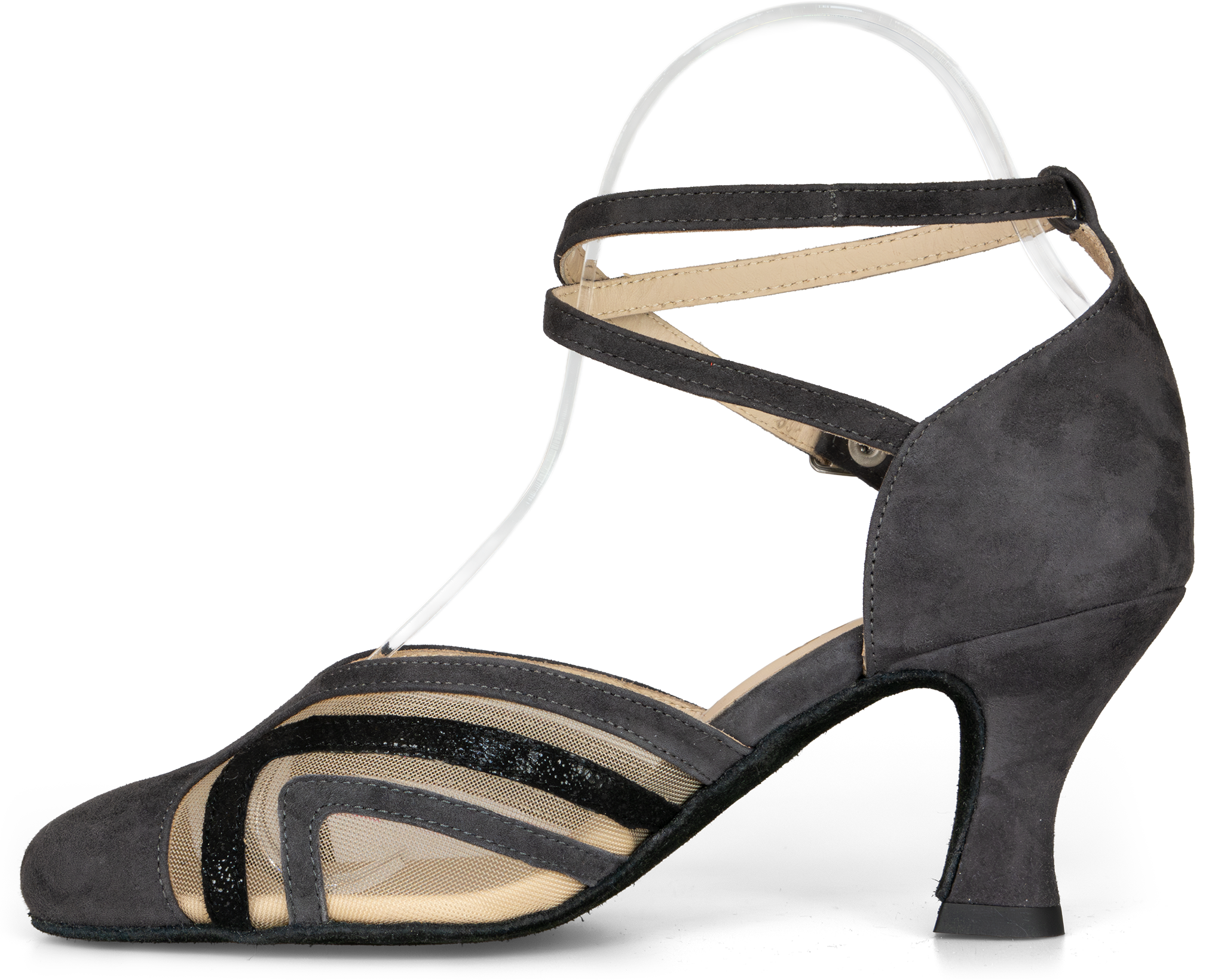 Merlet Cholia3 Cendre Noir Geschlossener Tanzschuh Dunkelgrau 121619 2