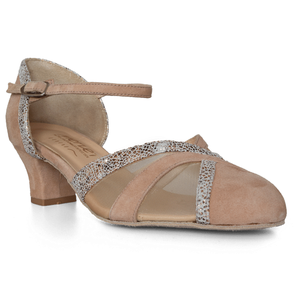 Merlet Edgy5 1404 119 Gazelle Rose Dore Geschlossener Hautfarbener Tanzschuh 4 Cm Absatz 02