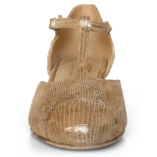 Merlet Eva 1307 417 Platine Geschlossene Goldene Tanzschuhe Mit T Riemchen 05