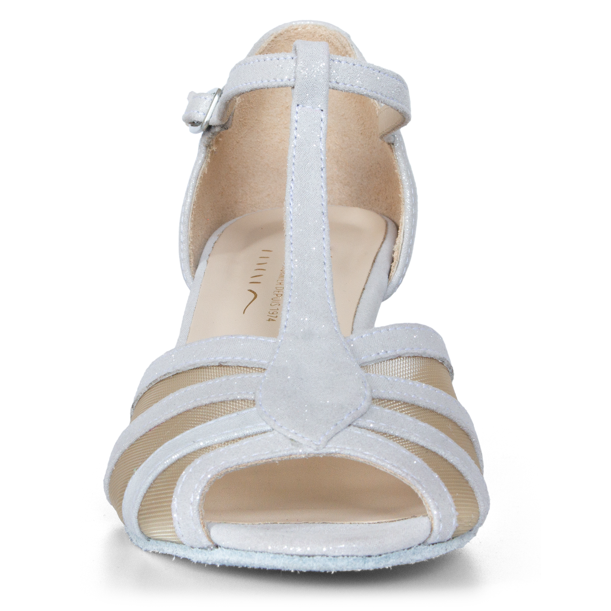 Merlet Karmina 1337 903 Perle Puntini Tanz Sandale Perlmutt Glitter 05