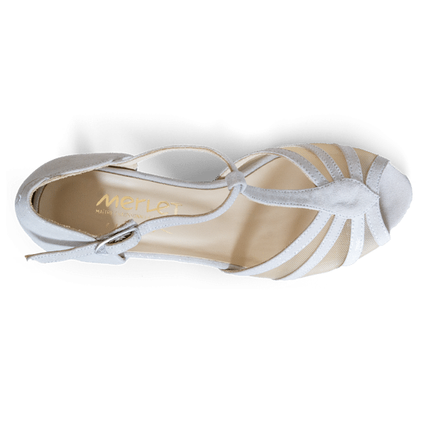 Merlet Karmina 1337 903 Perle Puntini Tanz Sandale Perlmutt Glitter 06