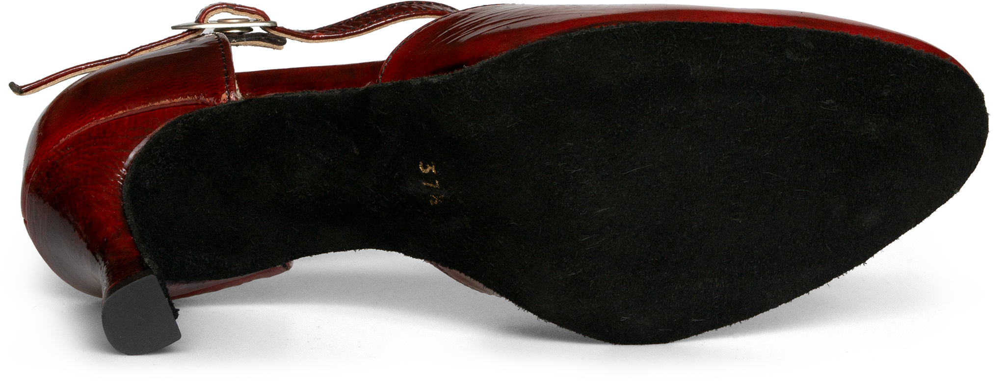 Merlet Nina 1972 232 Bordeaux Geschlossener Tanzschuh Weinroter Knautschlack 119177 04