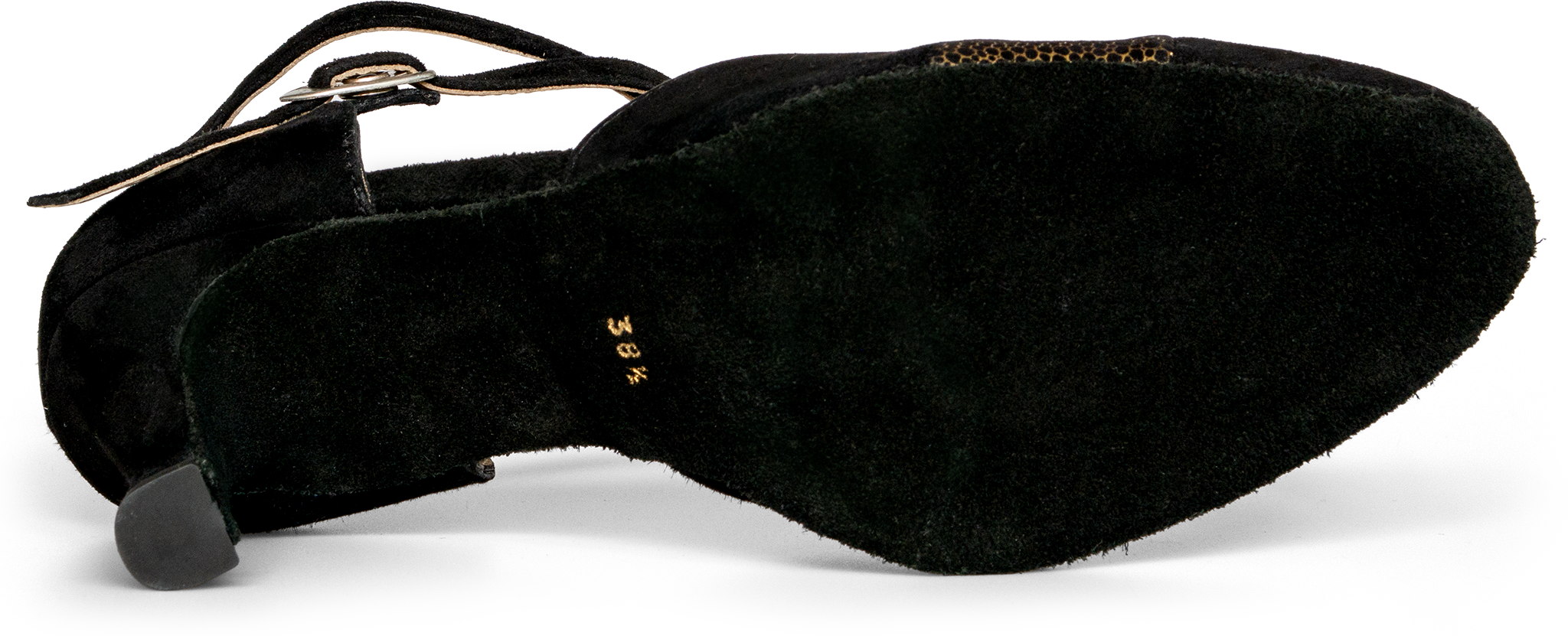 Merlet Nita8 1404 085 Noir Or Geschlossener Schwarzer Tanzschuhe Mit Goldener Banderole 119189 04