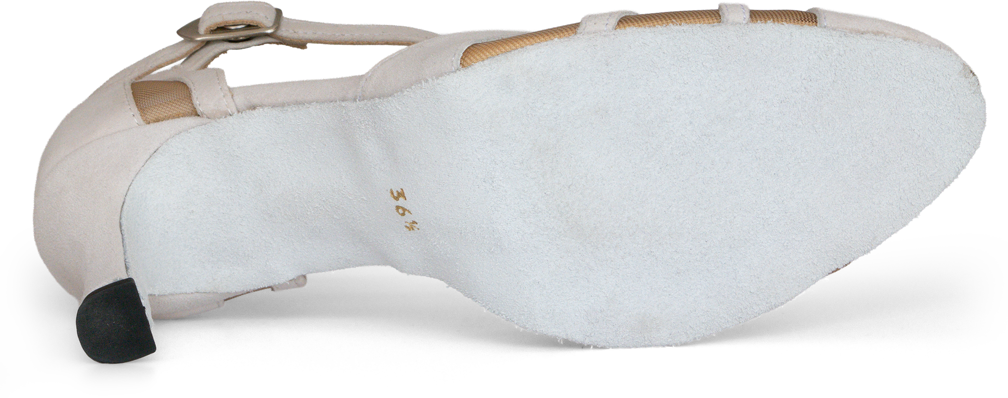 Merlet Nyriam 1404 903 Perle Velours Geschlossener Tanzschuh Mit T Riemchen Cremeweiss 109767 04