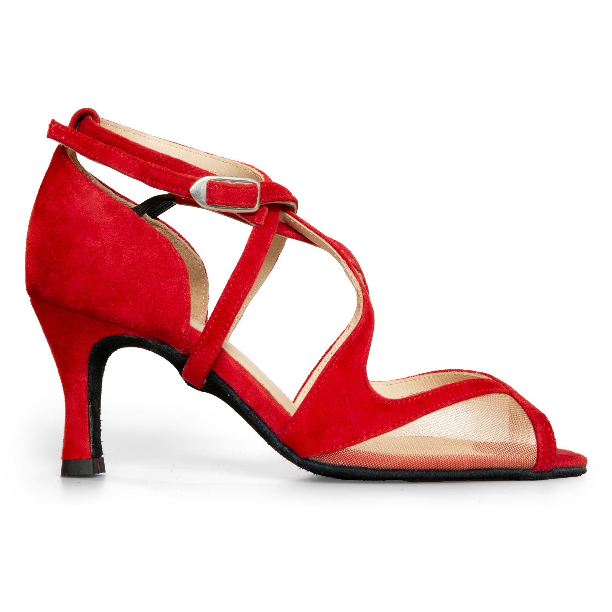 Merlet Sabri 1404 233 Cerise Rote Tanzsandale Mit Kreuzriemchen 01